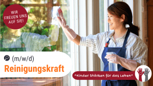 Wir suchen ab sofort eine Reinigungskraft (m|w|d)